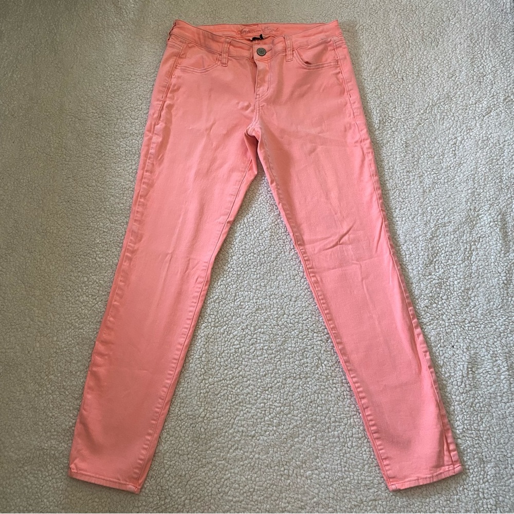 American Eagle pink jegging jeans